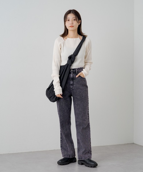 WHIMSIC（ウィムジック）の「【UNISEX】オーバーダイデニムパンツ（デニムパンツ・メンズ・ネイビー/パープル/イエロー・3/2/1）」の16枚目の写真