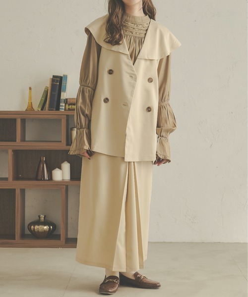 Ambre Neige(アンブルネージュ)の「ケープカラージレジャケット/【WEB/EC限定商品】(テーラードジャケット・レディース・ベージュ/モカ/ライトベージュ・FREE)」の19枚目の写真