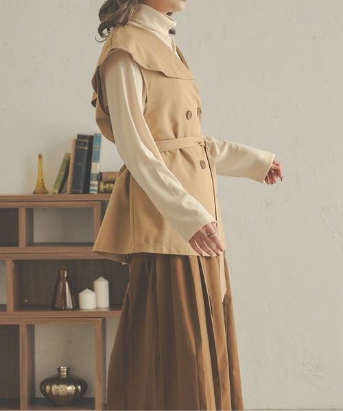 Ambre Neige(アンブルネージュ)の「ケープカラージレジャケット/【WEB/EC限定商品】(テーラードジャケット・レディース・ベージュ/モカ/ライトベージュ・FREE)」の11枚目の写真