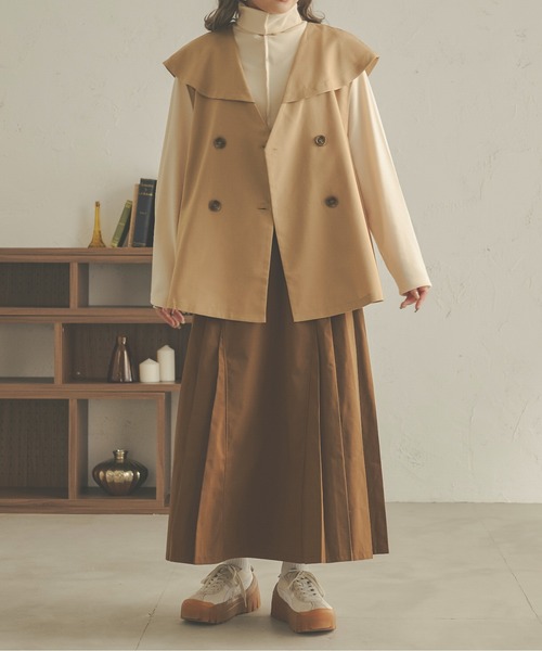 Ambre Neige(アンブルネージュ)の「ケープカラージレジャケット/【WEB/EC限定商品】(テーラードジャケット・レディース・ベージュ/モカ/ライトベージュ・FREE)」の12枚目の写真