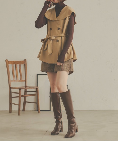 Ambre Neige(アンブルネージュ)の「ケープカラージレジャケット/【WEB/EC限定商品】(テーラードジャケット・レディース・ベージュ/モカ/ライトベージュ・FREE)」の22枚目の写真
