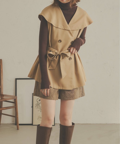 Ambre Neige(アンブルネージュ)の「ケープカラージレジャケット/【WEB/EC限定商品】(テーラードジャケット・レディース・ベージュ/モカ/ライトベージュ・FREE)」の20枚目の写真