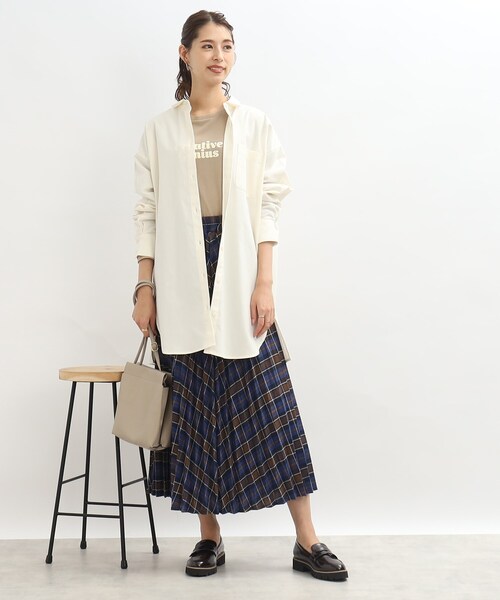 SHOO・LA・RUE(シューラルー)の「◆オーバーサイズシャツ(シャツ/ブラウス・レディース・チャコールグレー/オフホワイト/カーキ・00)」の21枚目の写真