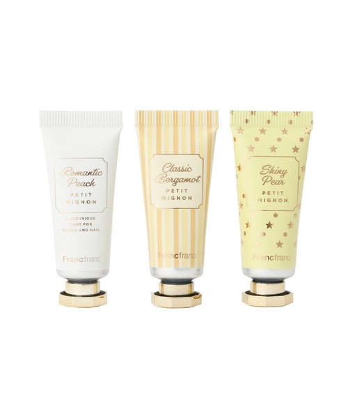 Francfranc(フランフラン)の「プチミニョン ハンドクリームセット S ゴールド(3本セット)(ハンドケア/ハンドクリーム・レディース・ゴールド・FREE)」の4枚目の写真