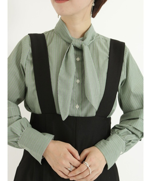 Te chichi TERRASSE（テチチテラス）の「ハイウエストサロペット（サロペット/オーバーオール・レディース・ネイビー/モカ/ブラック・ﾌﾘ-）」の9枚目の写真