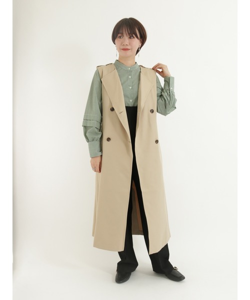 Te chichi TERRASSE（テチチテラス）の「ハイウエストサロペット（サロペット/オーバーオール・レディース・ネイビー/モカ/ブラック・ﾌﾘ-）」の11枚目の写真