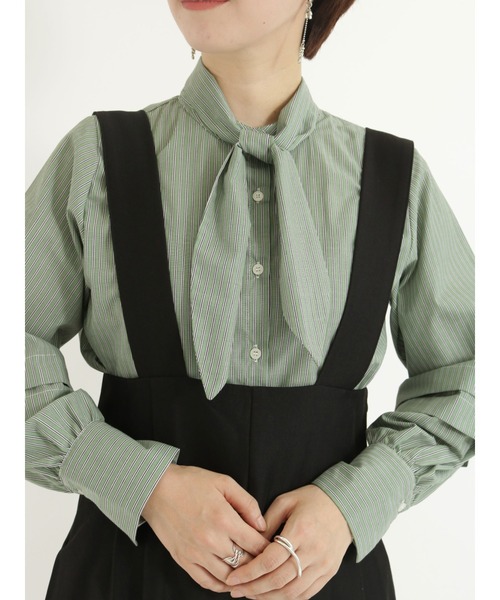 Te chichi TERRASSE（テチチテラス）の「ハイウエストサロペット（サロペット/オーバーオール・レディース・ネイビー/モカ/ブラック・ﾌﾘ-）」の14枚目の写真