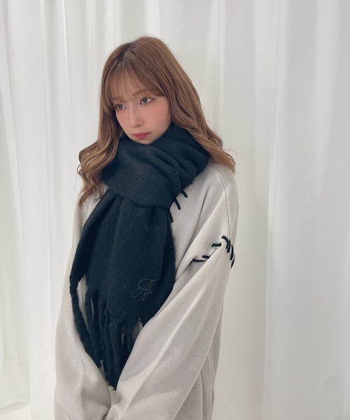 ANDGEEBEE(アンジービー)の「UNISEX アシンメトリーコードカーディガン(カーディガン/ボレロ・レディース・ブラック/グレー・MEDIUM)」の3枚目の写真