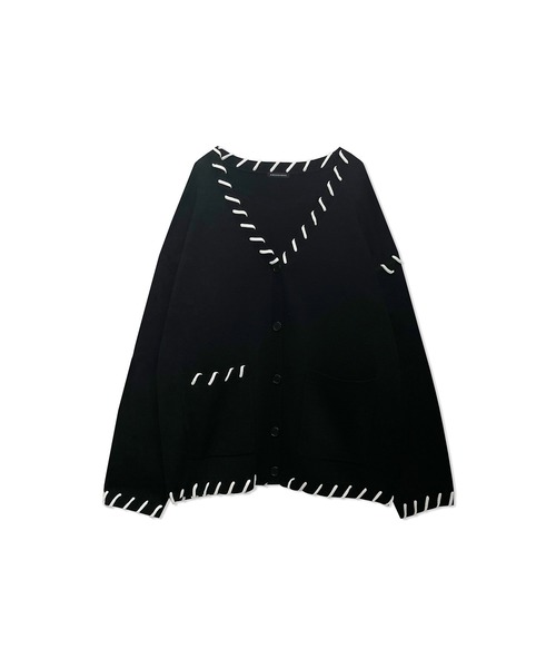 ANDGEEBEE(アンジービー)の「UNISEX アシンメトリーコードカーディガン(カーディガン/ボレロ・レディース・ブラック/グレー・MEDIUM)」の15枚目の写真