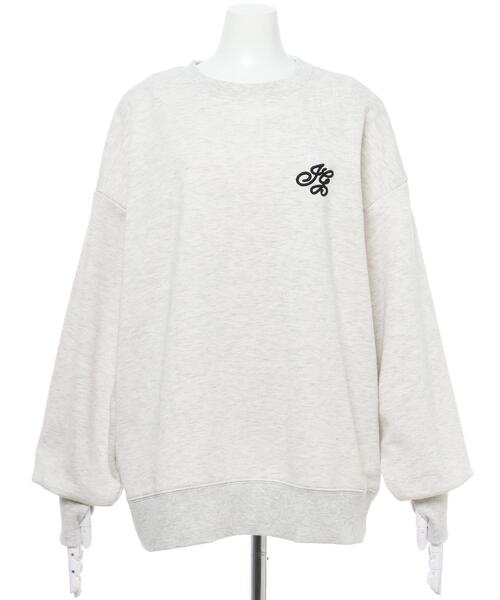 INGNI(イング)の「刺しゅうロゴスウェットチュニック(スウェット・レディース・ホワイト×ブラック/オートミール/ブラック・M)」の8枚目の写真