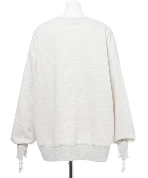 INGNI(イング)の「刺しゅうロゴスウェットチュニック(スウェット・レディース・ホワイト×ブラック/オートミール/ブラック・M)」の4枚目の写真