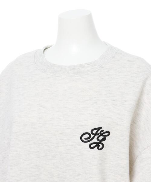 INGNI(イング)の「刺しゅうロゴスウェットチュニック(スウェット・レディース・ホワイト×ブラック/オートミール/ブラック・M)」の7枚目の写真