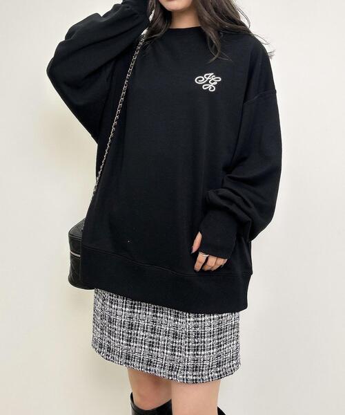 INGNI(イング)の「刺しゅうロゴスウェットチュニック(スウェット・レディース・ホワイト×ブラック/オートミール/ブラック・M)」の20枚目の写真