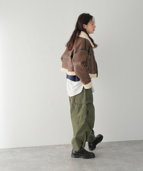 Alpha Industries(アルファインダストリーズ)の「【ALPHA / アルファ】バルーン ワイドカーゴ(カーゴパンツ・レディース・ホワイト/カーキ・X-SMALL/SMALL)」の22枚目の写真