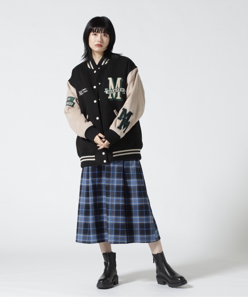 MILKFED.(ミルクフェド)の「MILKFED. × MANASTASH /ミルクフェド×マナスタッシュ SPECIAL STADIUM JUMPER VARSITY JACKET バーシティージャケット スペシャルスタジアムジャンパー(スタジャン・レディース・ブラック/グリーン・MEDIUM/LARGE)」の21枚目の写真