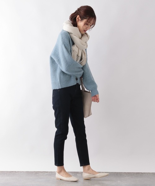 GLOBAL WORK(グローバルワーク)の「静電軽減無地ストール/281702(マフラー・レディース・クリーム/オレンジ/グリーン/ブラック/グレー/オフホワイト・FREE)」の20枚目の写真