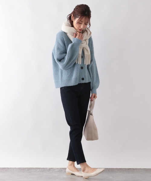 GLOBAL WORK(グローバルワーク)の「静電軽減無地ストール/281702(マフラー・レディース・クリーム/オレンジ/グリーン/ブラック/グレー/オフホワイト・FREE)」の21枚目の写真