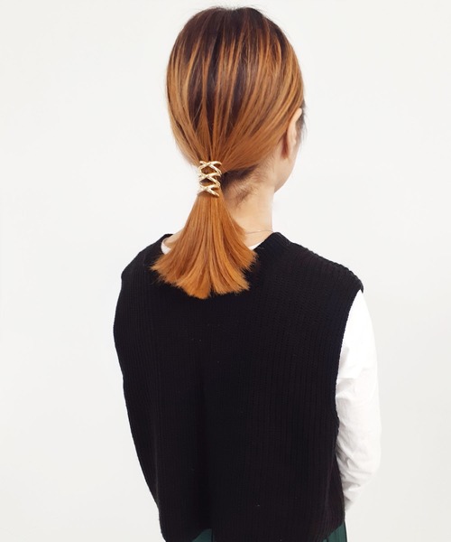 thank U more（サンキューモア）の「メタル レースアップ【編み上げ】 ポニーフック（ヘアピン・レディース・ゴールド/シルバー・FREE）」の5枚目の写真