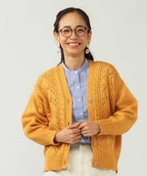 TOKYO SHIRTS | 透かし編み トッパーニットカーディガン(カーディガン/ボレロ)