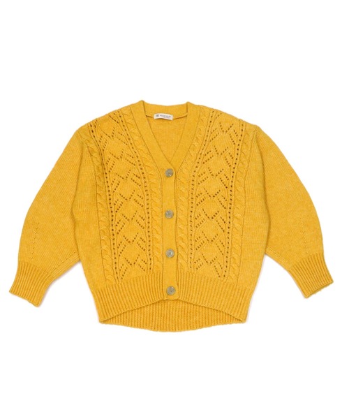TOKYO SHIRTS（トウキョウシャツ）の「透かし編み トッパーニットカーディガン（カーディガン/ボレロ・レディース・マスタード/トップグレー・M/L）」の8枚目の写真