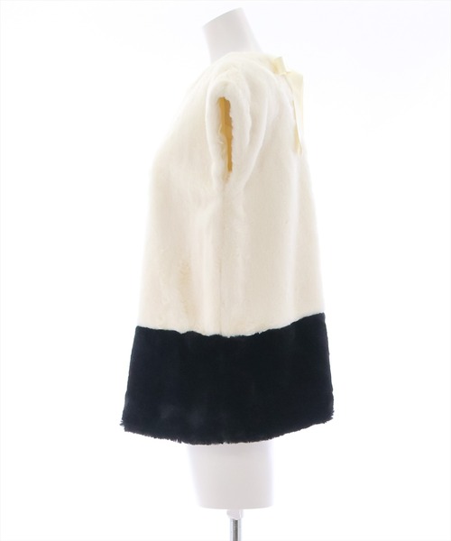 clear(クリア)の「リボン付切替ファートップス(Tシャツ/カットソー・レディース・ブラック/アイボリー/ブラック系その他・F)」の17枚目の写真