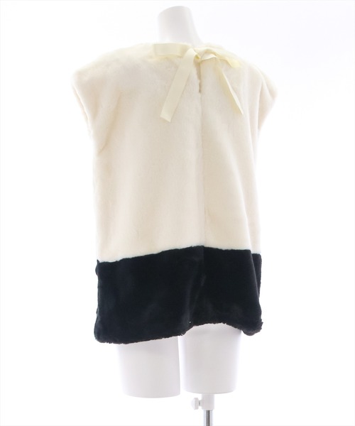 clear(クリア)の「リボン付切替ファートップス(Tシャツ/カットソー・レディース・ブラック/アイボリー/ブラック系その他・F)」の18枚目の写真