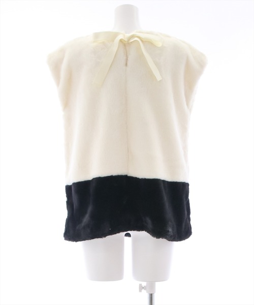 clear(クリア)の「リボン付切替ファートップス(Tシャツ/カットソー・レディース・ブラック/アイボリー/ブラック系その他・F)」の19枚目の写真