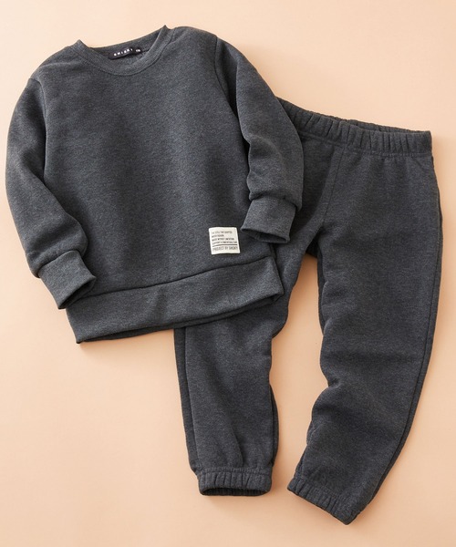 SHISKY(シスキー)の「SHISKY / シスキー セットアップ 裏起毛 無地 ルームウェア キッズ(スウェットパンツ・キッズ・ブラック/杢グレー/ダークグリーン/チャコール/ベージュ/ネイビー・130/140/150/160/110/120)」の1枚目の写真