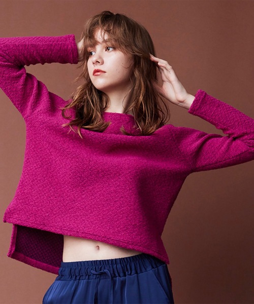 SUGAR ROSE(シュガーローズ)の「ポップコーンラグランスリーブTOPS(その他トップス・レディース・ピンク/オフホワイト/グレー・FREE)」の10枚目の写真