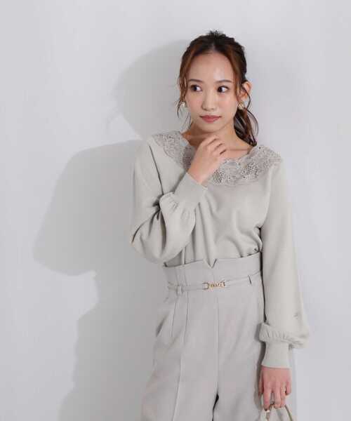 PROPORTION BODY DRESSING（プロポーションボディドレッシング）の「デコルテレースニット / 1213170100（ニット/セーター・レディース・ネイビー/カーキ/ホワイト系その他・FREE）」の19枚目の写真