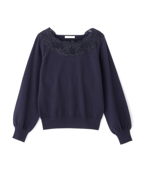 PROPORTION BODY DRESSING（プロポーションボディドレッシング）の「デコルテレースニット / 1213170100（ニット/セーター・レディース・ネイビー/カーキ/ホワイト系その他・FREE）」の11枚目の写真