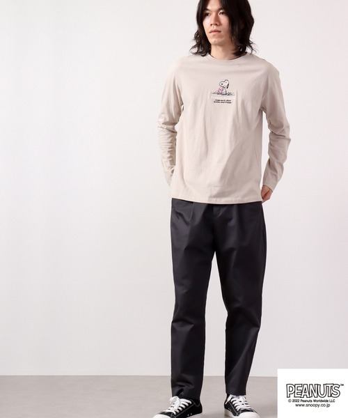 PEANUTS(ピーナッツ)の「PEANUTS スヌーピー 長袖Tシャツ(Tシャツ/カットソー・レディース・カーキ/サックスブルー/オフホワイト/ベージュ・M/L/LL)」の14枚目の写真