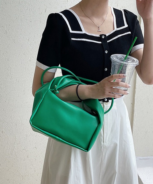 MAISON BREEZE（メゾンブリーズ）の「【MAISON BREEZE】スクエアクロワッサンショルダーバッグ KNF ※（ショルダーバッグ・レディース・グリーン/ブラウン/ブラック/ホワイト・FREE）」の8枚目の写真