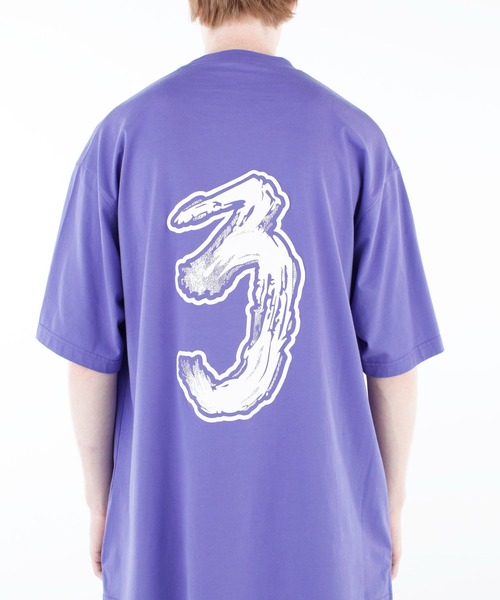 Y-3 ワイスリー Tシャツ・カットソー 白x紫 XL 2006725J0067 Y-3(ワイスリー)の「LOGO GFX TEE(Tシャツ/カットソー)」 - WEAR