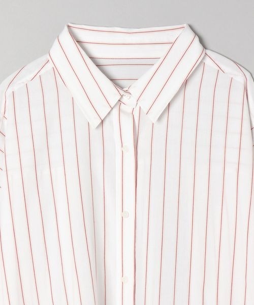 JEANASIS（ジーナシス）の「マルチストライプ2WAYスリーブシャツ