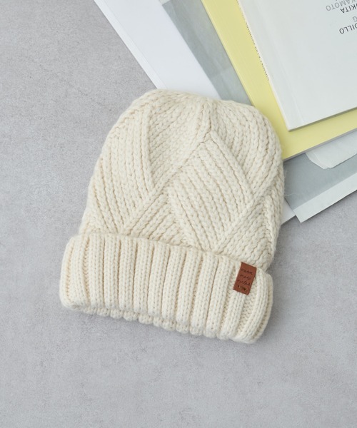 COLONY 2139（コロニートゥーワンスリーナイン）の「裏ボア付きリブ編みニット帽（ニットキャップ/ビーニー・レディース・マスタード/モカ/チャコールグレー/グレー/オフホワイト・FREE）」の8枚目の写真