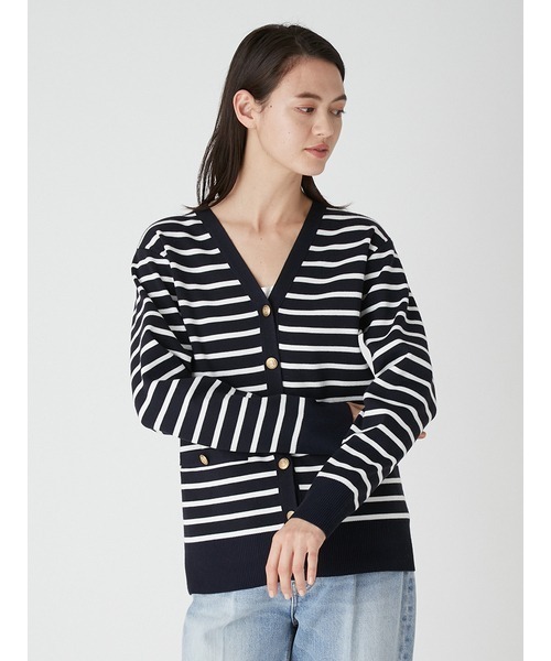 Mila Owen（ミラオーウェン）の「金釦デザインロング丈カーディガン