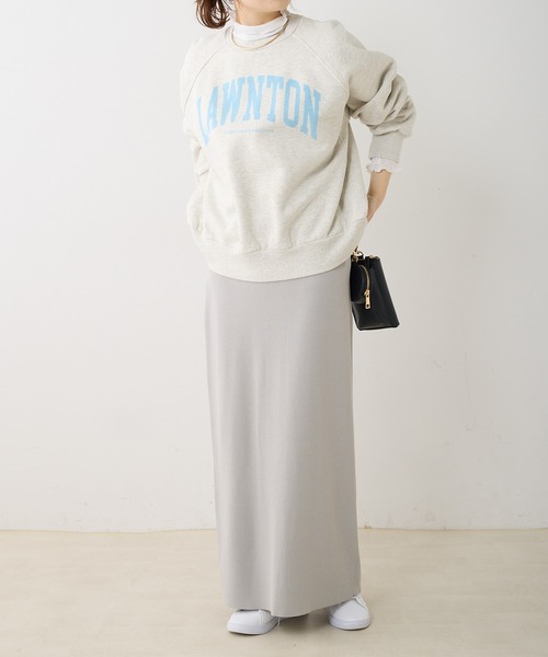 PUAL CE CIN（ピュアルセシン）の「パイルカット裏毛カレッジロゴプルオーバー（スウェット・レディース・オフホワイト/サックスブルー/ナチュラル・FREE）」の14枚目の写真