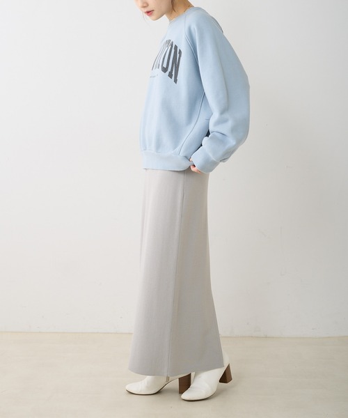 PUAL CE CIN（ピュアルセシン）の「パイルカット裏毛カレッジロゴプルオーバー（スウェット・レディース・オフホワイト/サックスブルー/ナチュラル・FREE）」の17枚目の写真