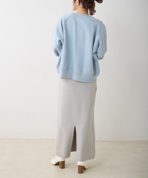PUAL CE CIN（ピュアルセシン）の「パイルカット裏毛カレッジロゴプルオーバー（スウェット・レディース・オフホワイト/サックスブルー/ナチュラル・FREE）」の15枚目の写真