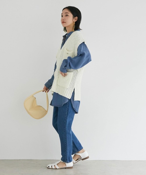 Doux archives(ドゥアルシーヴ)の「ストレートデニム BLUE(デニムパンツ・レディース・ブルー・SMALL/MEDIUM)」の5枚目の写真