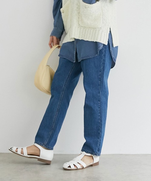 Doux archives(ドゥアルシーヴ)の「ストレートデニム BLUE(デニムパンツ・レディース・ブルー・SMALL/MEDIUM)」の6枚目の写真