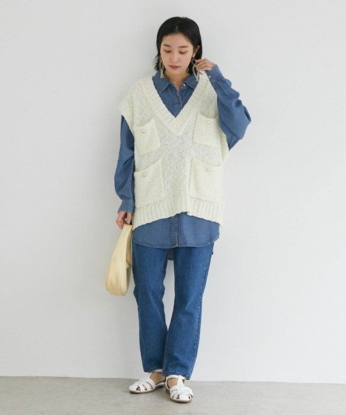 Doux archives(ドゥアルシーヴ)の「ストレートデニム BLUE(デニムパンツ・レディース・ブルー・SMALL/MEDIUM)」の7枚目の写真