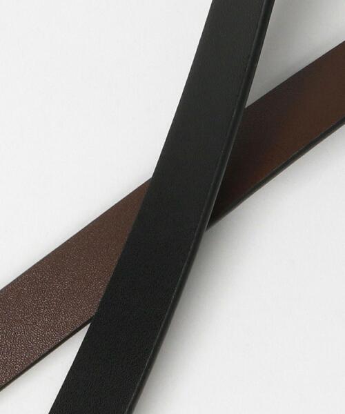 green label relaxing(グリーンレーベルリラクシング)の「レザー リバーシブル スクエアリング ベルト(ベルト・レディース・ネイビー/モカ/ブラック・FREE)」の7枚目の写真