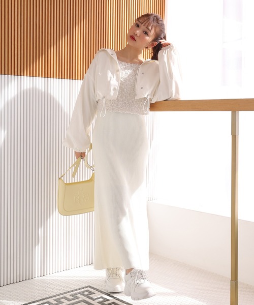 one after another NICE CLAUP（ワンアフターアナザーナイスクラップ）の「マルチウェイセットワンピース　2023SS（ワンピース・レディース・ブラック/グレー/ピンク/アイボリー・FREE）」の7枚目の写真