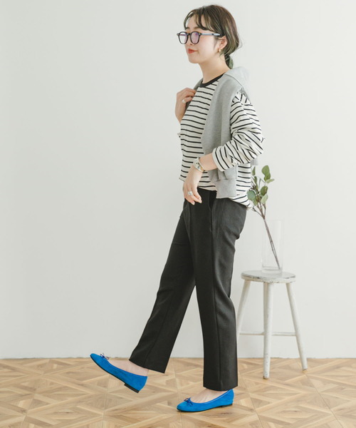 ITEMS URBANRESEARCH(アイテムズ アーバンリサーチ)の「センタープレスパンツ(スラックス・レディース・ブラウン/ブラック・FREE)」の20枚目の写真