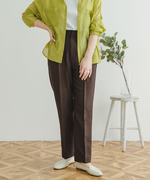 ITEMS URBANRESEARCH(アイテムズ アーバンリサーチ)の「センタープレスパンツ(スラックス・レディース・ブラウン/ブラック・FREE)」の10枚目の写真