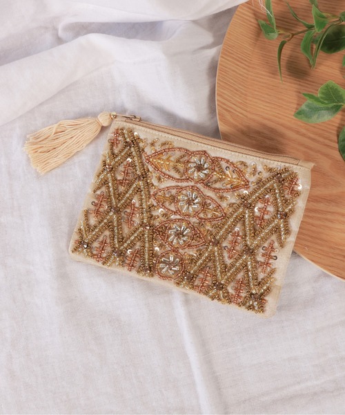 セール】artipur COTTAGE ビーズ刺繍ポーチ（ポーチ）｜emesuelee