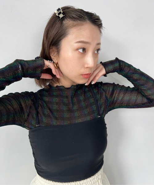 SANSeLF（サンセルフ）の「サイドリボンスイムウェア【SANSeLF】 sanws23s003（水着・レディース・ブラック/ブラウン/ブルー/マルチ・FREE）」の7枚目の写真