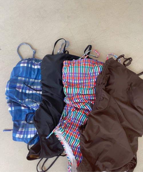 SANSeLF（サンセルフ）の「サイドリボンスイムウェア【SANSeLF】 sanws23s003（水着・レディース・ブラック/ブラウン/ブルー/マルチ・FREE）」の16枚目の写真